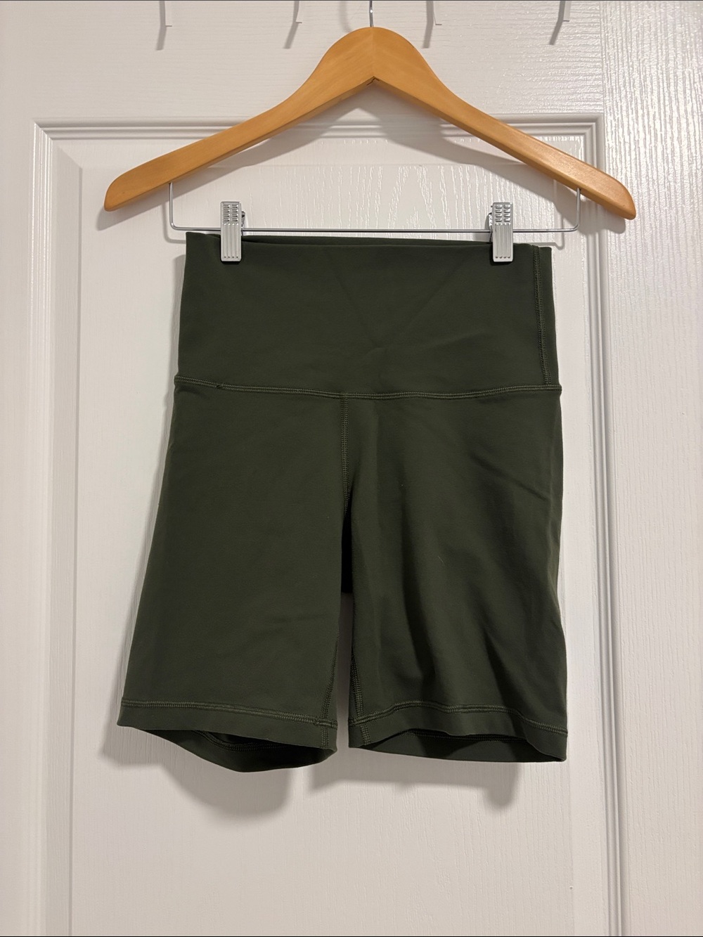 TNA Olive Green High-Rise Bike Shorts